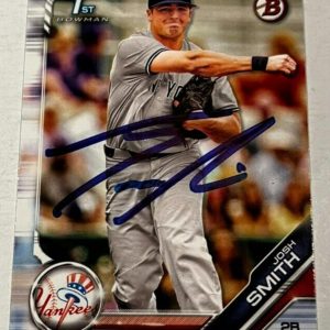 JOSH SMITH SIGNED 2019 BOWMAN DRAFT PROSPECT ROOKIE CARD AUTO