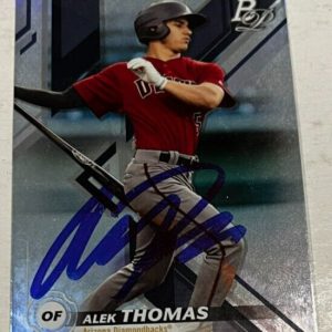 ALEK THOMAS SIGNED 2019 BOWMAN PLATINUM ROOKIE BASEBALL CARD AUTO