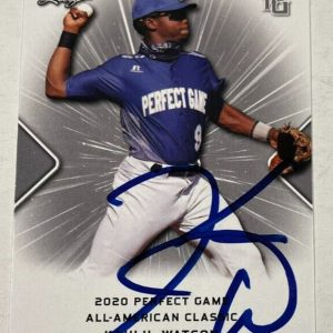 KAHLIL WATSON SIGNED 2020 LEAF PERFECT GAME BASEBALL ROOKIE CARD AUTO