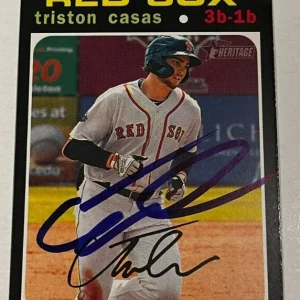 TRISTON CASAS SIGNED 2020 TOPPS HERITAGE MINOR LEAGUE BASEBALL ROOKIE CARD AUTO
