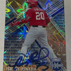 ISRAEL PINEDA SIGNED 2019 PANINI ELITE EXTRA EDITION BASEBALL CARD AUTO