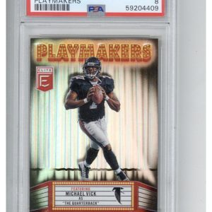 2020 Panini Donruss Elite Playmakers Michael Vick PSA 8