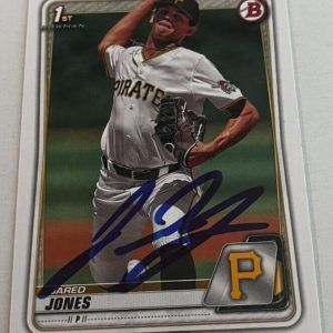 JARED JONES SIGNED 2020 BOWMAN DRAFT PROSPECT BASEBALL CARD AUTO