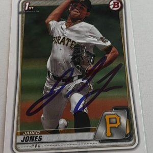 JARED JONES SIGNED 2020 BOWMAN DRAFT PROSPECT BASEBALL CARD AUTO
