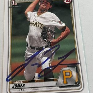 JARED JONES SIGNED 2020 BOWMAN DRAFT PROSPECT BASEBALL CARD AUTO