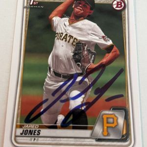 JARED JONES SIGNED 2020 BOWMAN DRAFT PROSPECT BASEBALL CARD AUTO