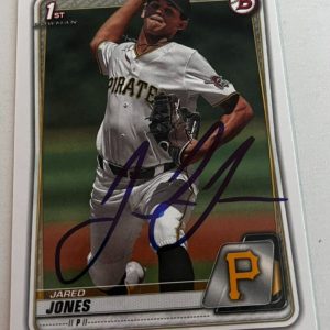 JARED JONES SIGNED 2020 BOWMAN DRAFT PROSPECT BASEBALL CARD AUTO