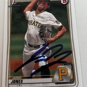 JARED JONES SIGNED 2020 BOWMAN DRAFT PROSPECT BASEBALL CARD AUTO