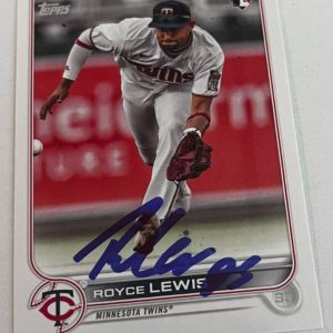 ROYCE LEWIS SIGNED 2022 TOPPS BASEBALL ROOKIE CARD AUTO