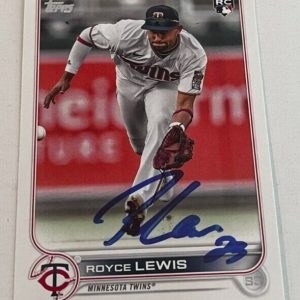 ROYCE LEWIS SIGNED 2022 TOPPS BASEBALL ROOKIE CARD AUTO