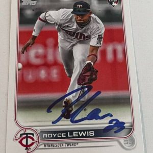 ROYCE LEWIS SIGNED 2022 TOPPS BASEBALL ROOKIE CARD AUTO