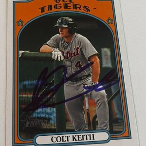 COLT KEITH SIGNED 2021 TOPPS HERITAGE MINOR LEAGUE BASEBALL ROOKIE CARD AUTO