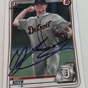 COLT KEITH SIGNED 2020 BOWMAN DRAFT PROSPECT BASEBALL ROOKIE CARD AUTO