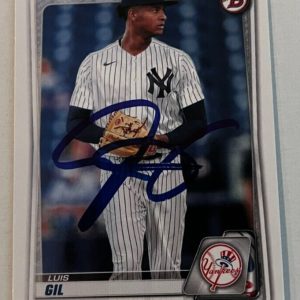 LUIS GIL SIGNED 2020 BOWMAN DRAFT PROSPECT BASEBALL ROOKIE CARD AUTO