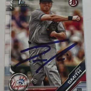 JOSH SMITH SIGNED 2019 BOWMAN DRAFT PROSPECT BASEBALL ROOKIE CARD AUTO
