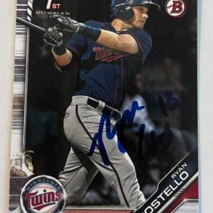 RYAN COSTELLO SIGNED 2019 BOWMAN PROSPECT BASEBALL ROOKIE CARD AUTO