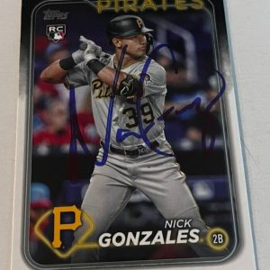 NICK GONZALES SIGNED 2024 TOPPS BASEBALL CARD AUTO