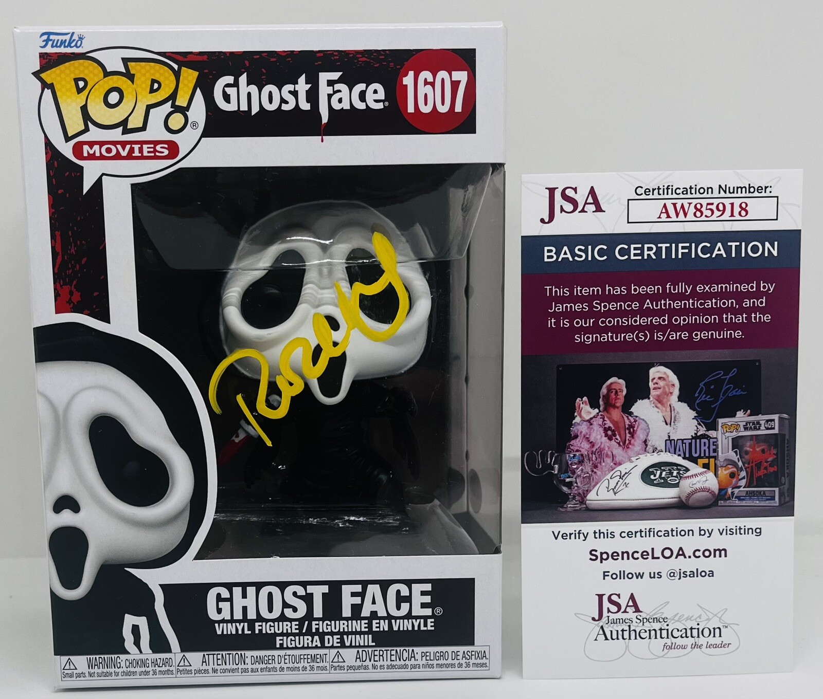 ROSE MCGOWAN SIGNED GHOSTFACE POP FUNKO FIGURE SCREAM MOVIE TATUM RILEY ...
