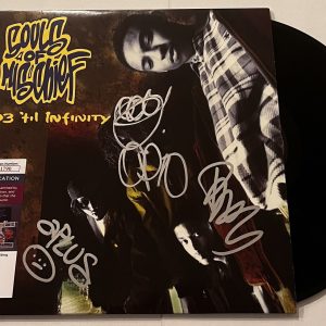 SOULS OF MISCHIEF SIGNED 93 'TIL INFINITY LP VINYL RECORD A-PLUS OPIO TAJAI JSA