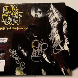 SOULS OF MISCHIEF SIGNED 93 'TIL INFINITY LP VINYL RECORD A-PLUS OPIO TAJAI JSA