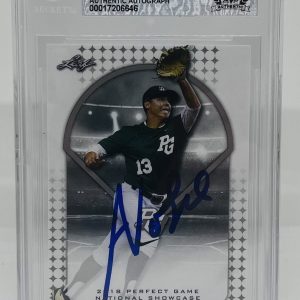 ANTHONY VOLPE SIGNED 2018 LEAF PERFECT GAME BASEBALL CARD BECKETT BAS AUTO