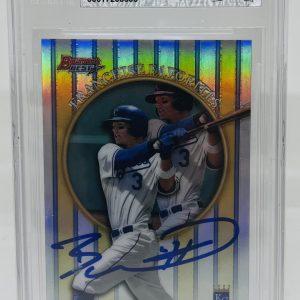 BOBBY WITT JR SIGNED 2019 BOWMAN'S BEST REFRACTOR BASEBALL CARD BECKETT BAS AUTO