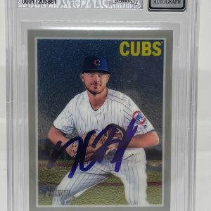 KRIS BRYANT SIGNED 2019 TOPPS CHROME HERITAGE BASEBALL CARD BECKETT BAS 10 AUTO