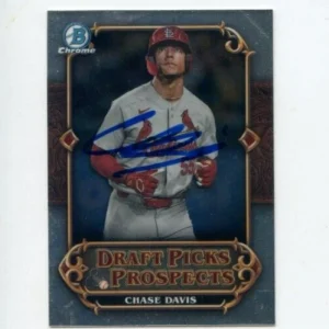 CHASE DAVIS SIGNED 2023 BOWMAN CHROME DRAFT PICKS & PROSPECTS CARD AUTO
