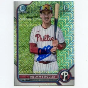 WILLIAM BERGOLLA SIGNED 2022 BOWMAN CHROME MOJO CARD AUTO