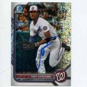 TREY LIPSCOMB SIGNED 2022 BOWMAN CHROME DRAFT SPARKLE CARD AUTO
