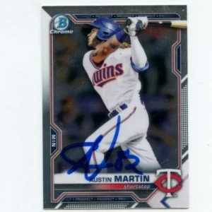 AUSTIN MARTIN SIGNED 2021 BOWMAN CHROME DRAFT CARD AUTO