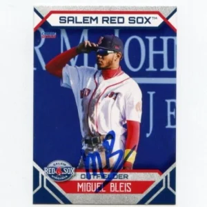 MIGUEL BLEIS SIGNED 2023 SALEM RED SOX BASEBALL CARD AUTO