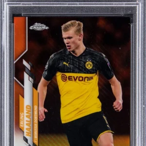 2019 Topps Chrome UCL Erling Haaland Orange Carbon Fiber /10 PSA 10