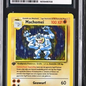 1999 Pokemon 1st Edition Base #8 Machamp Machomei German CGC 8.5