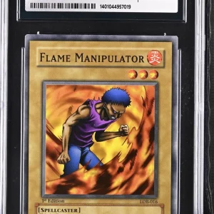 2002 Yugioh LOB 1st Edition LOB-016 Flame Manipulator CGC 8.5