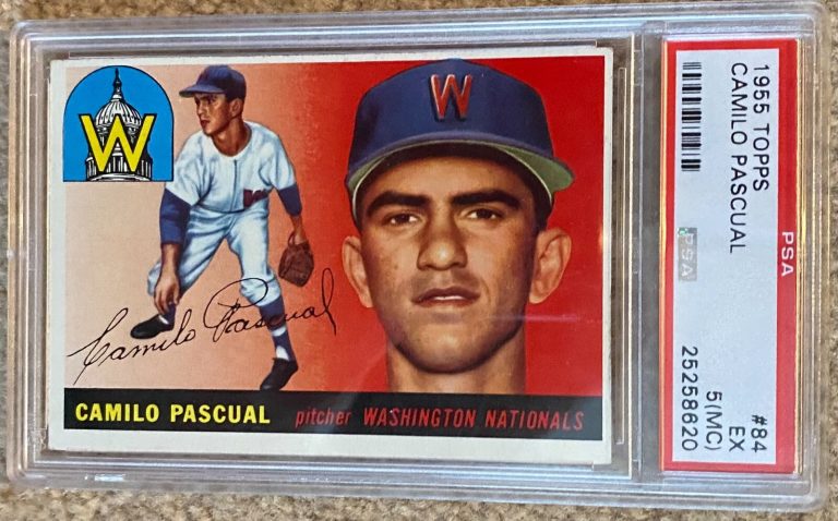 1956 Topps Camilo Pascual 84 PSA 5 MC