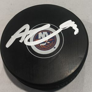 ADAM PELECH SIGNED NEW YORK ISLANDERS HOCKEY PUCK W/ CASE COA