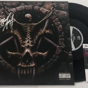 SLAYER BAND KERRY KING SIGNED DIVINE INTERVENTION LP VINYL RECORD ALBUM JSA COA