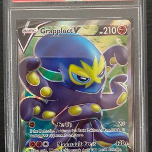 2020 POKEMON SWORD & SHIELD CHAMP'S PATH #072 FULL ART/GRAPPLOCT V PSA 9