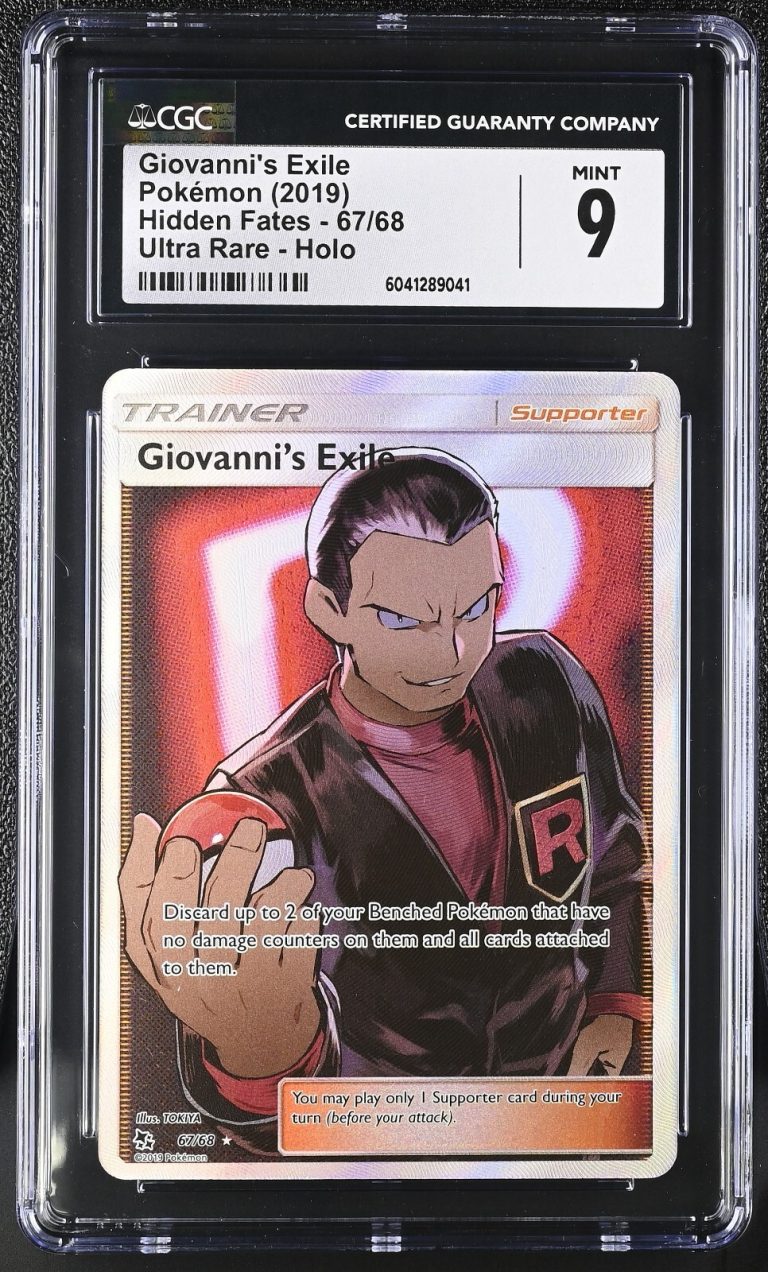 2019 Pokemon Hidden Fates Giovanni's Exile Full Art 67/68 CGC 9