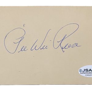Pee Wee Reese Signed 1957 Government Post Card GPC JSA COA