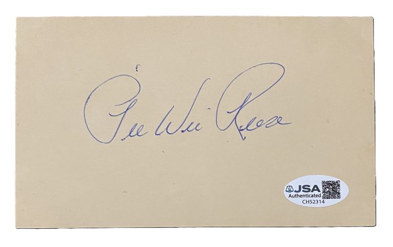 Pee Wee Reese Signed 1957 Government Post Card GPC JSA COA