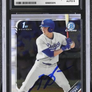 MICHAEL BUSCH SIGNED 2019 BOWMAN DRAFT CHROME CARD #BDC-57 CGC AU JSA 9 AUTO