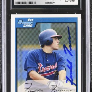FREDDIE FREEMAN SIGNED 2007 BOWMAN DRAFT ROOKIE CARD #BDPP12 CGC AU JSA 10 AUTO