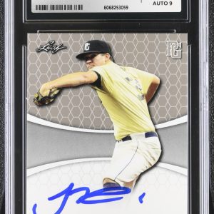 TRAVIS SYKORA SIGNED 2022 LEAF PERFECT GAME ROOKIE CARD #88 CGC AU JSA 9 AUTO