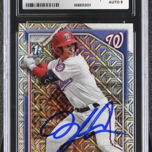 DYLAN CREWS SIGNED 2024 BOWMAN CHROME MEGA ROOKIE CARD #BCP-23 CGC AU JSA 9 AUTO