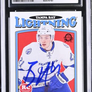 BRAYDEN POINT SIGNED 2016-17 O-PEE-CHEE RETRO ROOKIE CARD #682 CGC 9 JSA 10 AUTO