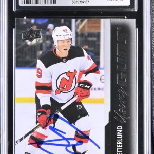 FABIAN ZETTERLUND SIGNED 2021-22 UD YOUNG GUNS CARD #729 CGC 8.5 JSA 10 AUTO