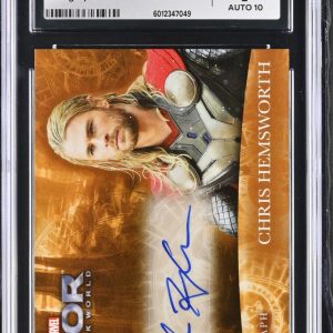 2013 Upper Deck UD Thor The Dark World Autographs Chris Hemsworth Signed CGC 9