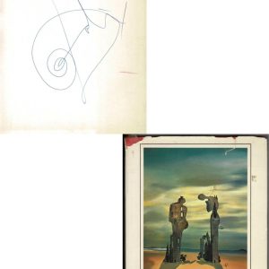 Salvador Dali Signed Sketched French Dali Exhibit Book PSA PSA/DNA LOA